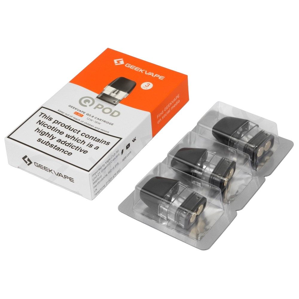 Geek Vape Q Pods 0.6ohm - 2ml - Pack of 3 Geek Vape Q Pods 0.6ohm - 2ml - Pack of 3