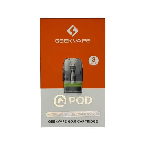 GeekVape Q Sonder Q Pods - XL 3ml Side Fill (0.4ohm / 0.6ohm / 0.8ohm) – 0.8Ω · XL 3ml · Pack of 3