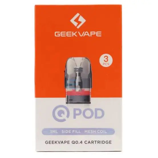 GeekVape Q Sonder Q Pods - XL 3ml Side Fill (0.4ohm / 0.6ohm / 0.8ohm) – 0.4Ω · XL 3ml · Pack of 3