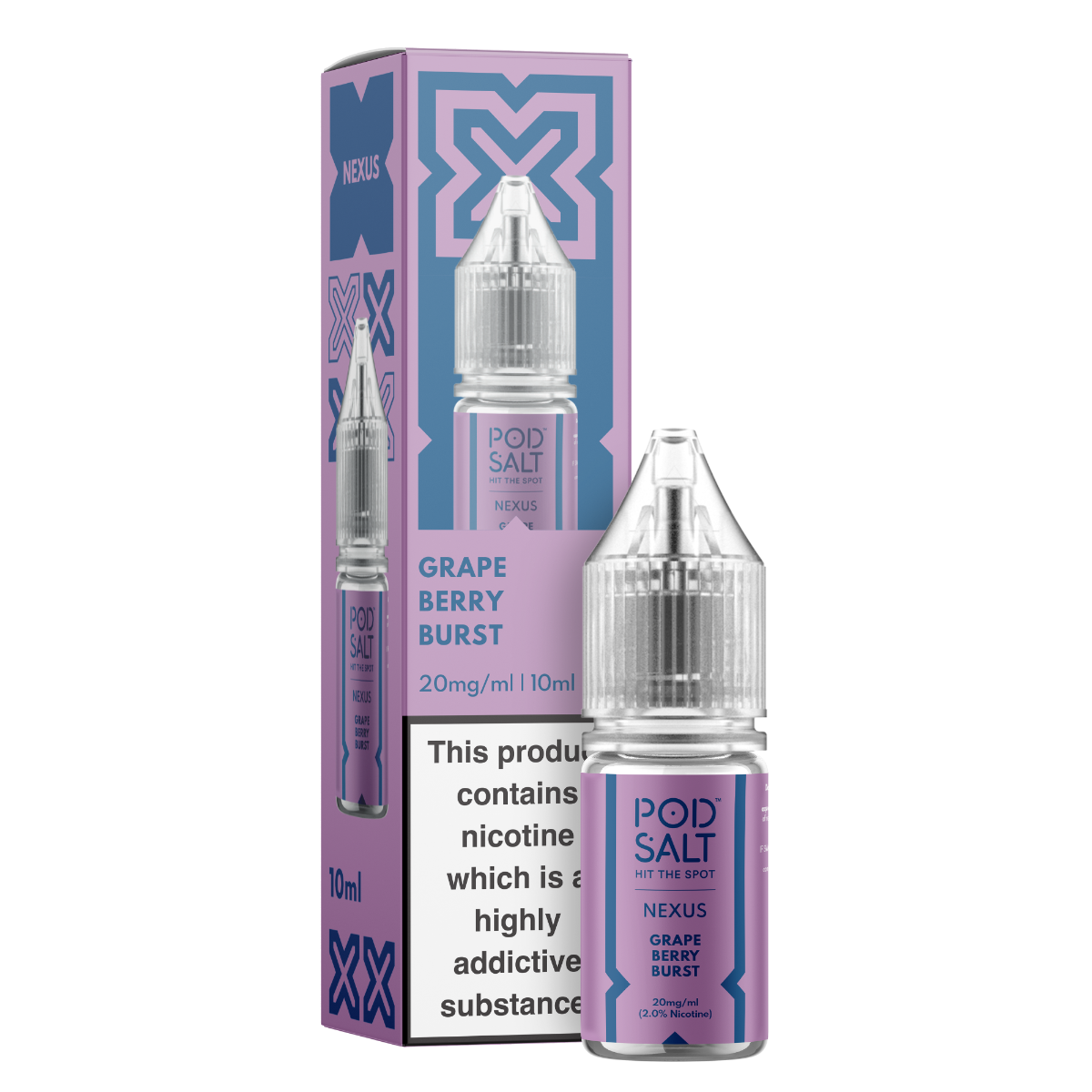 Pod Salt Nexus Grape Berry Burst 10ml Nicotine Salt E-Liquid