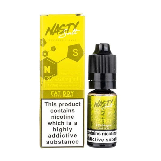 Nasty Salt Fat Boy green mango 20mg 10ml bottle and box