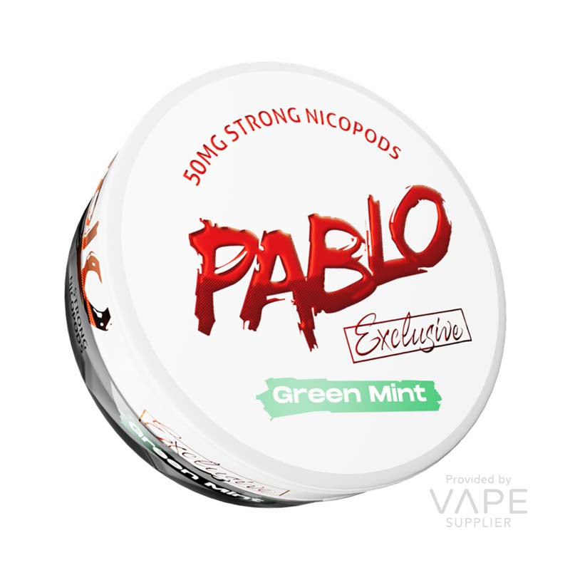 Pablo Green Mint Nicotine Pouches – Exclusive – 50mg/g (30mg per pouch) – 20 pouches