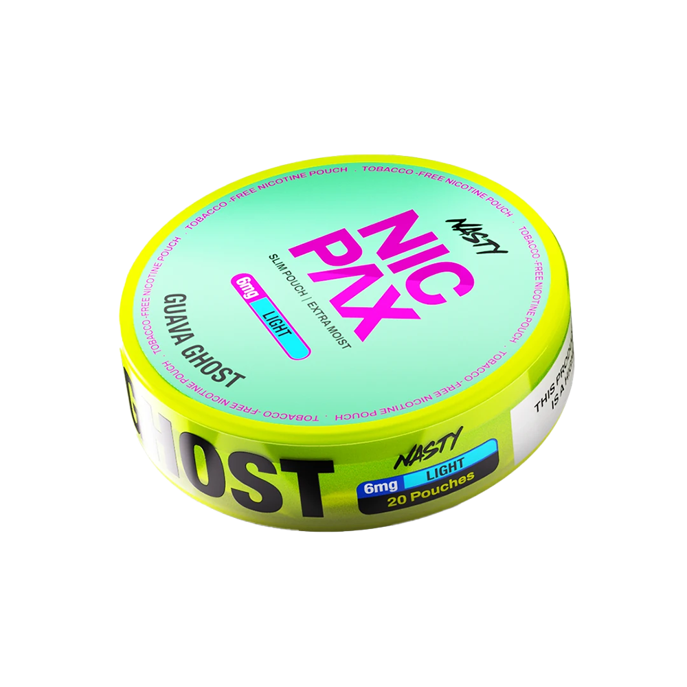 Nasty Nic Pax Guava Ghost Nicotine Pouches – 30mg per pouch – 20 pouches