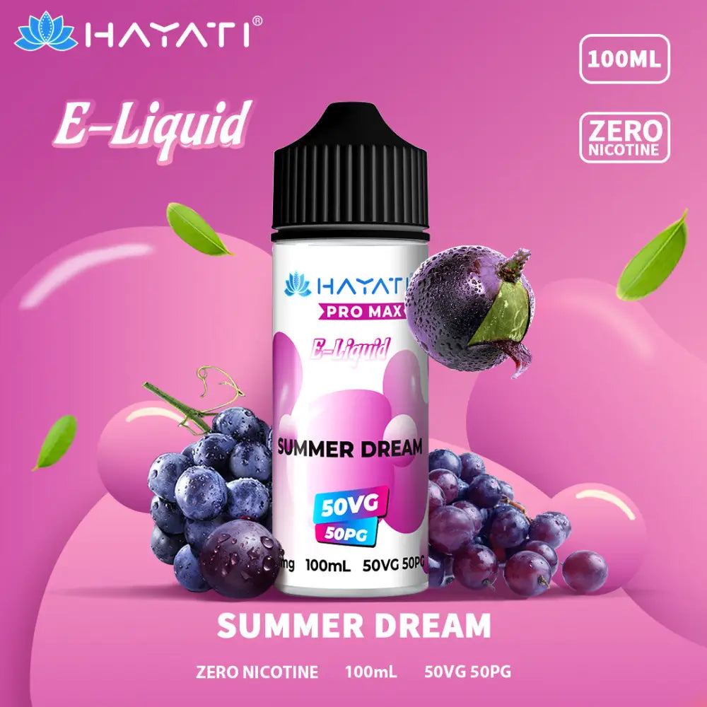 Hayati Pro Max Summer Dream 50/50 100ml shortfill e-liquid bottle
