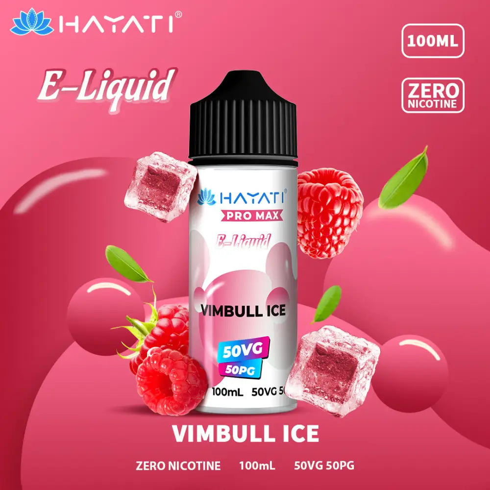 Hayati Pro Max Vimbull Ice 50/50 100ml shortfill e-liquid bottle