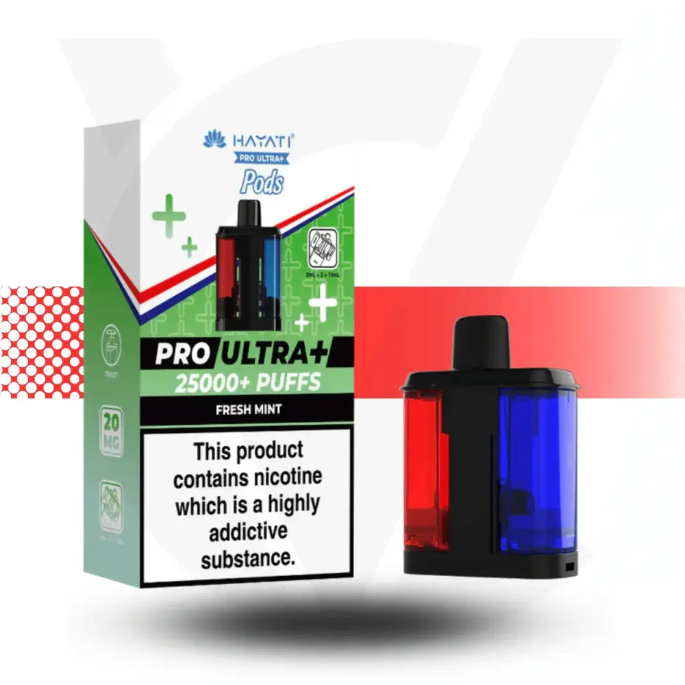 Hayati Pro Ultra Plus 25000 Fresh Mint prefilled pods 20mg