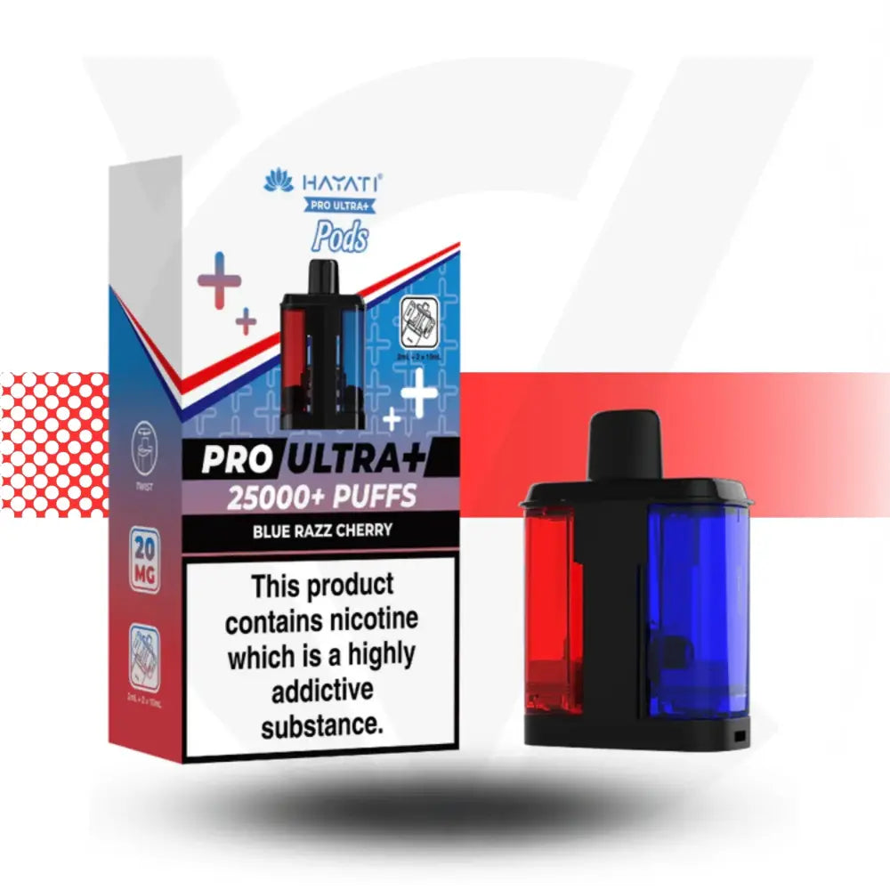 Hayati Pro Ultra Plus 25000 Replacement Pods & Refills – 20mg | 3 for £15