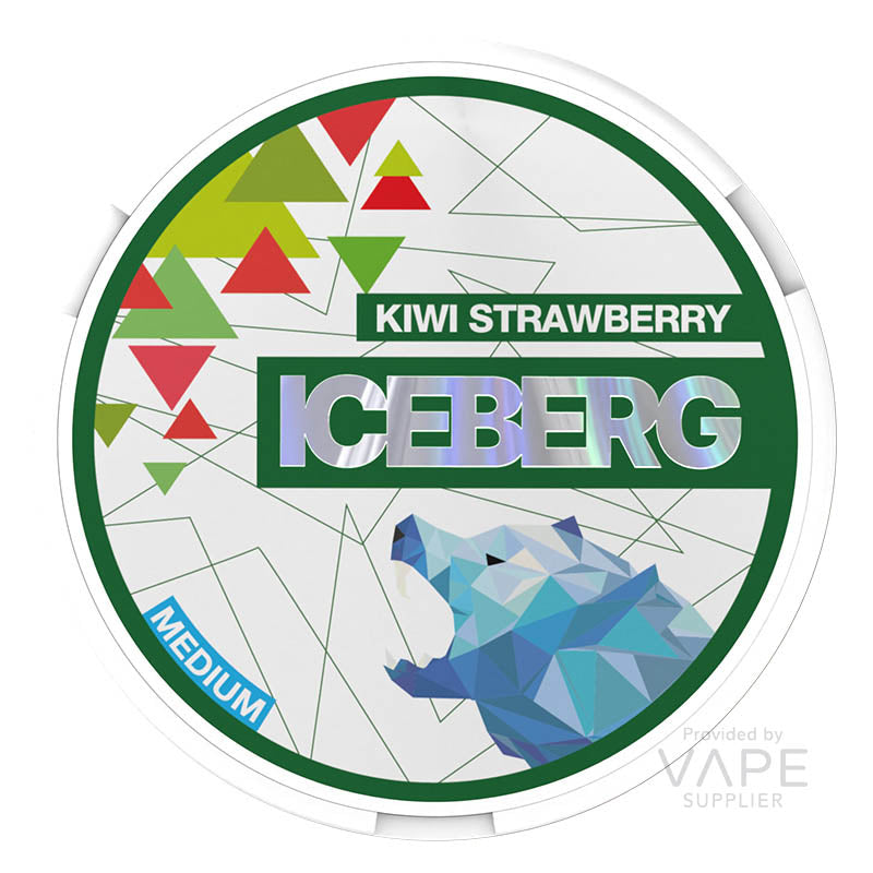 ICEBERG Kiwi Strawberry Nicotine Pouches – Medium – 20mg/g (12mg per pouch) – 20 pouches