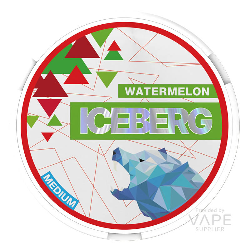ICEBERG Watermelon Nicotine Pouches – Medium – 20mg/g (12mg per pouch) – 20 pouches