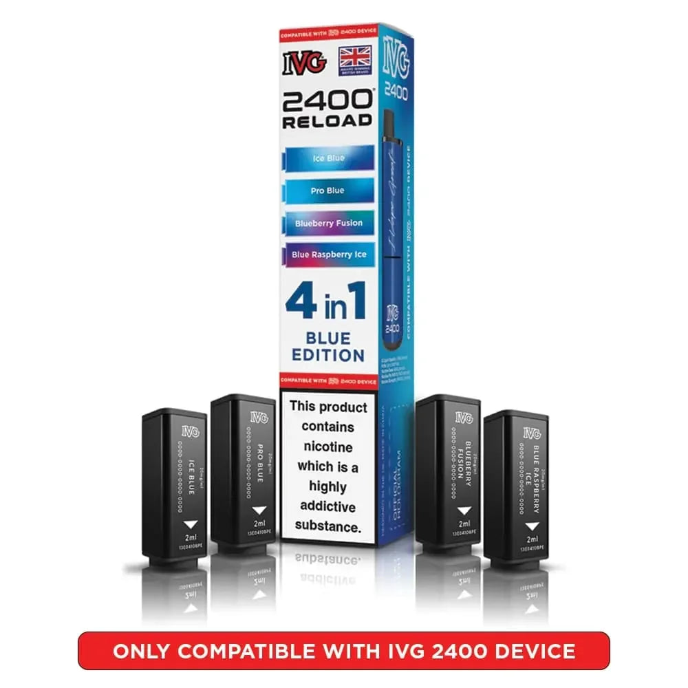IVG 2400 Reload 4-in-1 replacement pods - Blue Edition