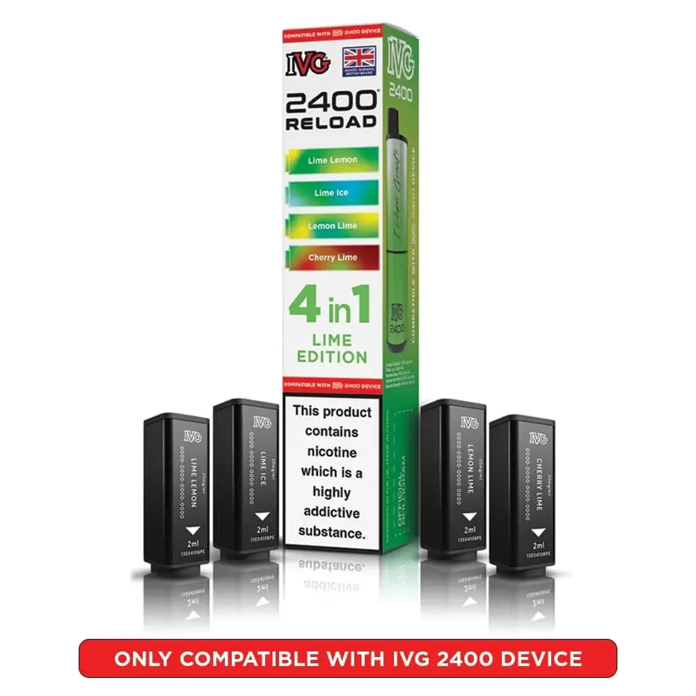 IVG 2400 Reload 4-in-1 replacement pods - Lime Edition