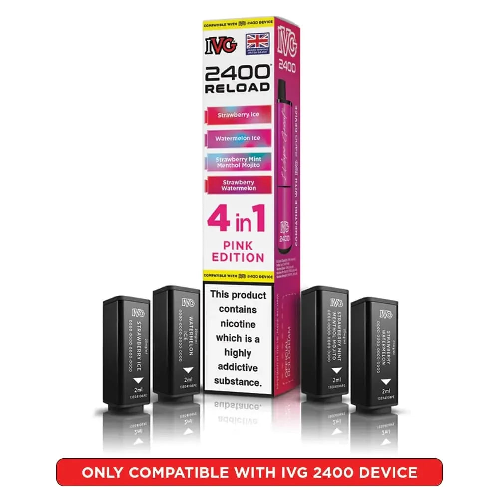 IVG 2400 Reload 4-in-1 replacement pods - Pink Edition