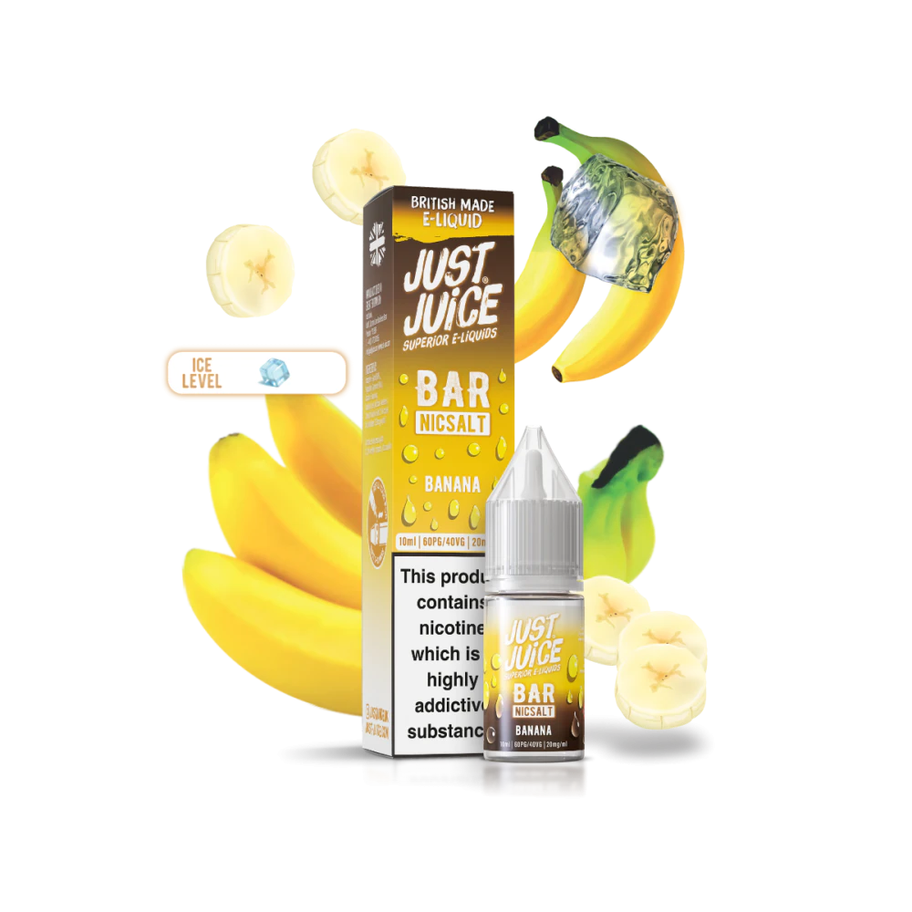 Just Juice Bar Banana Nic Salt E-Liquid 10ml 🔥 CLEARANCE 6 for £10 🔥