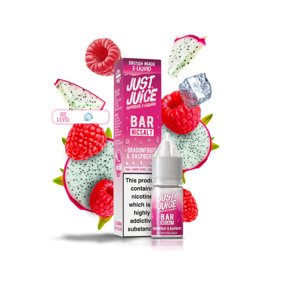 Just Juice Bar Dragon Fruit & Raspberry Nic Salt E-Liquid 10ml 🔥 CLEARANCE 6 for £10 🔥