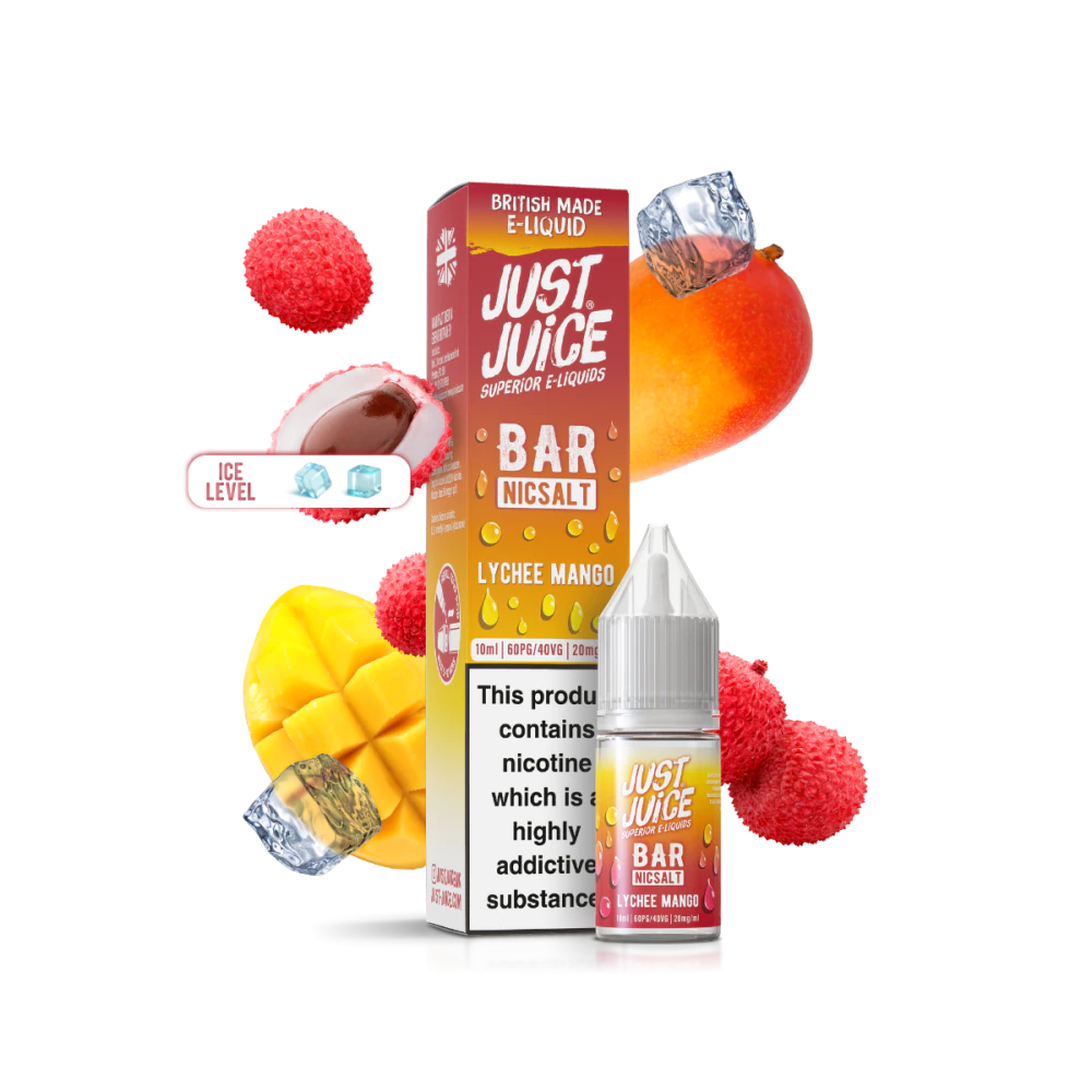 Just Juice Bar Lychee Mango Nic Salt E-Liquid 10ml 🔥 CLEARANCE 6 for £10 🔥