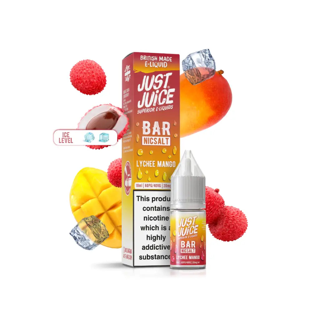 Just Juice Bar Lychee Mango Nic Salt E-Liquid 10ml | 6 for £10