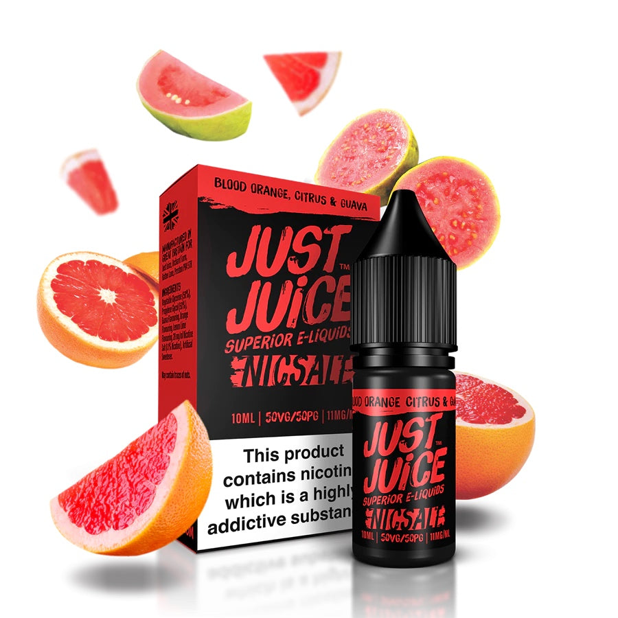 Just Juice Blood Orange, Citrus & Guava Nic Salt E-Liquid 10ml 🔥 CLEARANCE 6 for £10 🔥