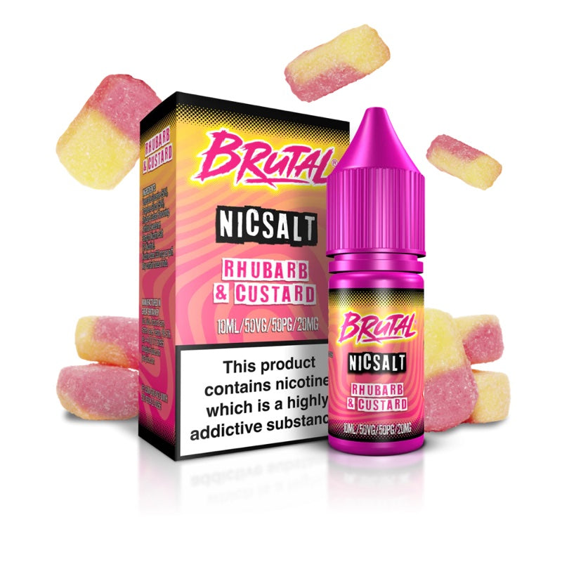 Just Juice Brutal Rhubarb & Custard Nic Salt E-Liquid 10ml 🔥 CLEARANCE 6 for £10 🔥