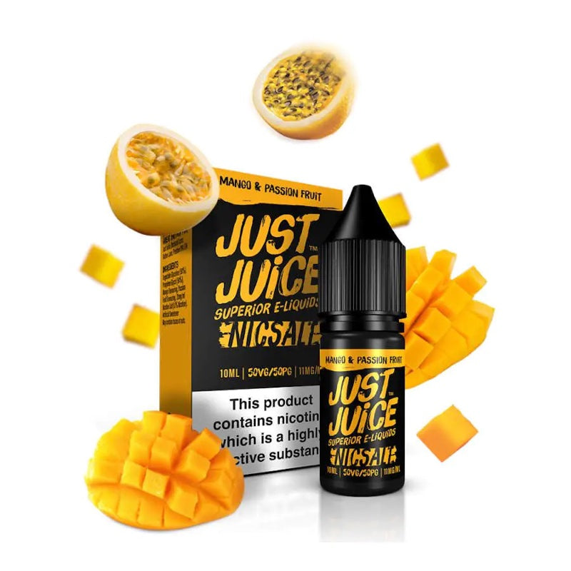 Just Juice Mango & Passion Fruit Nic Salt E-Liquid 10ml 🔥 CLEARANCE 6 for £10 🔥