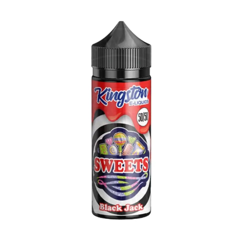 Kingston Black Jack Sweets 50/50 Shortfill E-Liquid 100ml – 0mg | 10 for £50