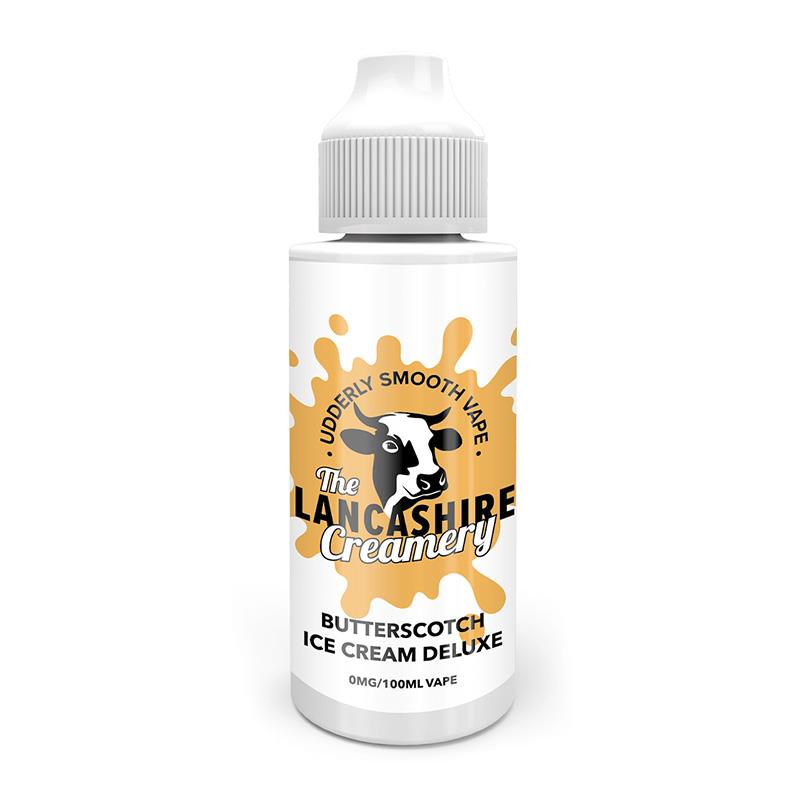 The Lancashire Creamery Butterscotch Ice Cream Deluxe 100ml Shortfill E-Liquid