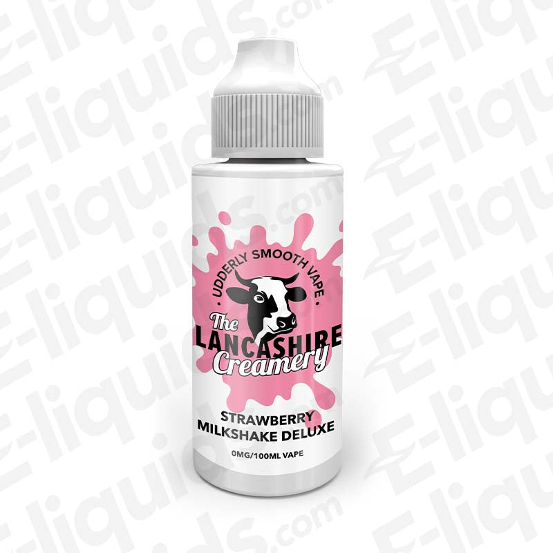 The Lancashire Creamery Strawberry Milkshake Deluxe 100ml Shortfill E-Liquid