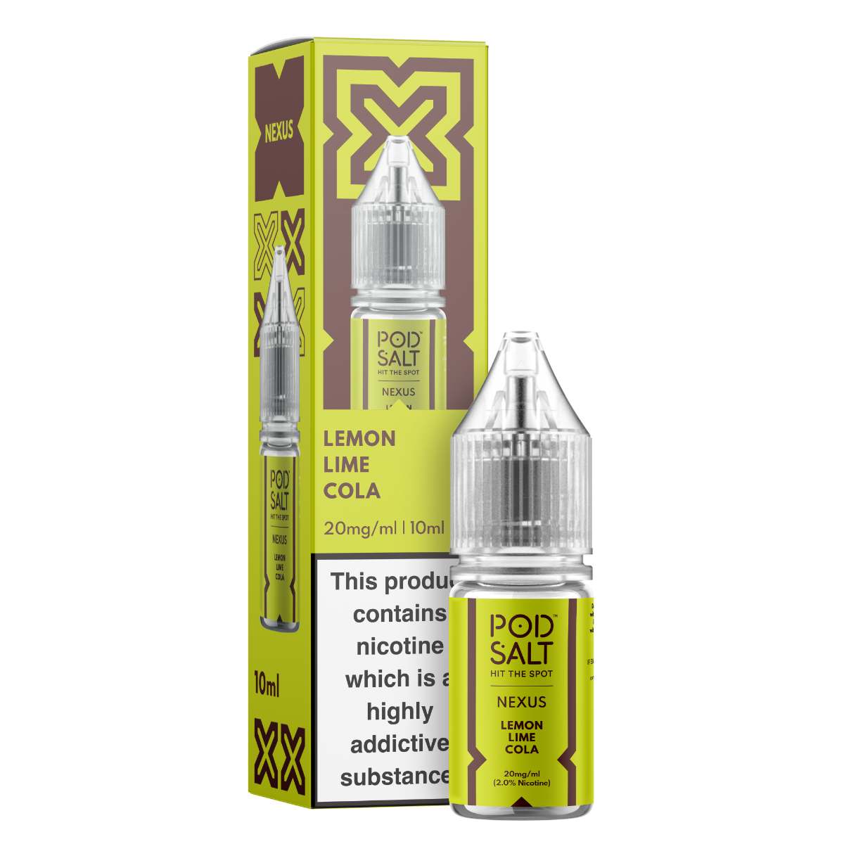 Pod Salt Nexus Lemon Lime Cola Ice 10ml Nicotine Salt E-Liquid