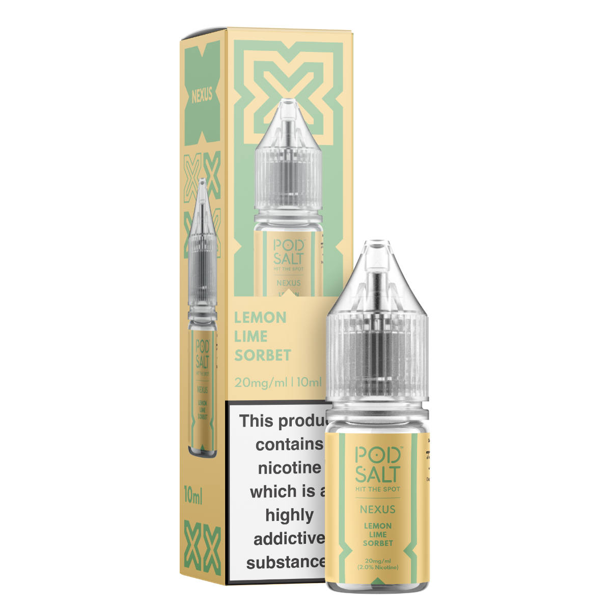 Pod Salt Nexus Lemon Lime Sorbet 10ml Nicotine Salt E-Liquid