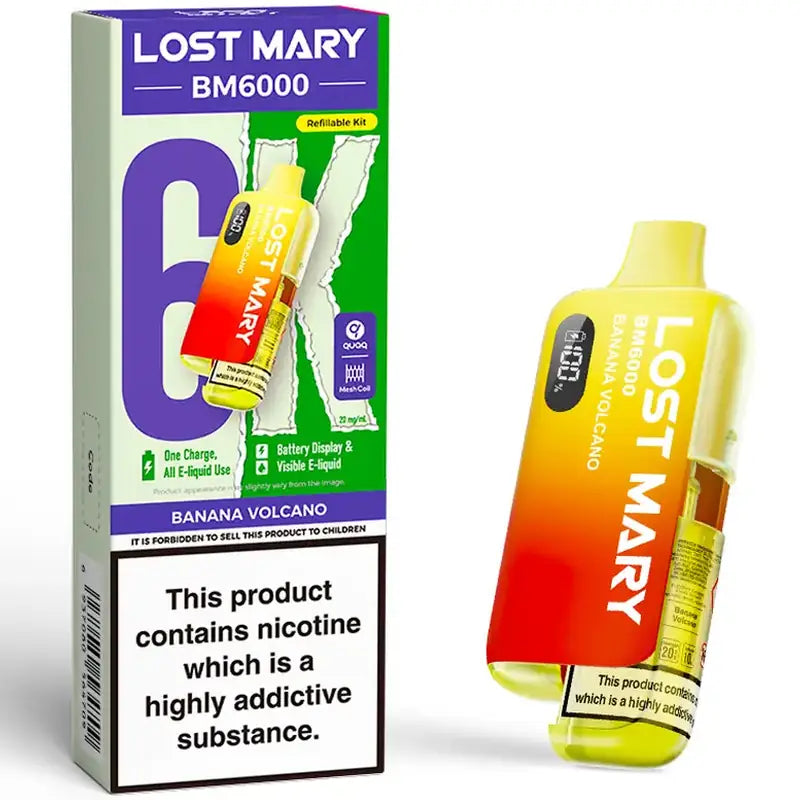 Lost Mary BM6000 Banana Volcano 20mg prefilled pod kit