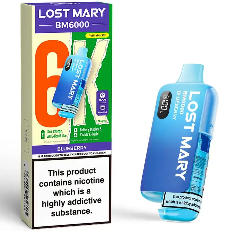 Lost Mary BM6000 Blueberry 20mg prefilled pod kit