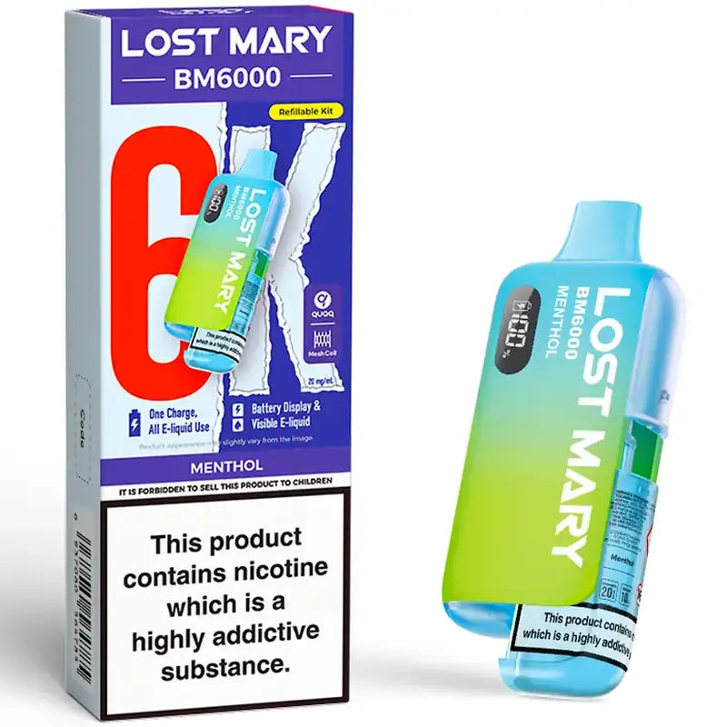 Lost Mary BM6000 Menthol 20mg prefilled pod kit