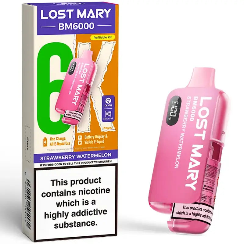 Lost Mary BM6000 Strawberry Watermelon 20mg prefilled pod kit