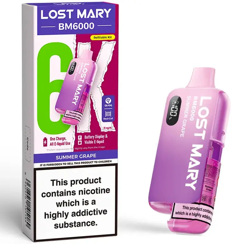Lost Mary BM6000 Summer Grape 20mg prefilled pod kit