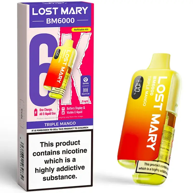 Lost Mary BM6000 Triple Mango 20mg prefilled pod kit