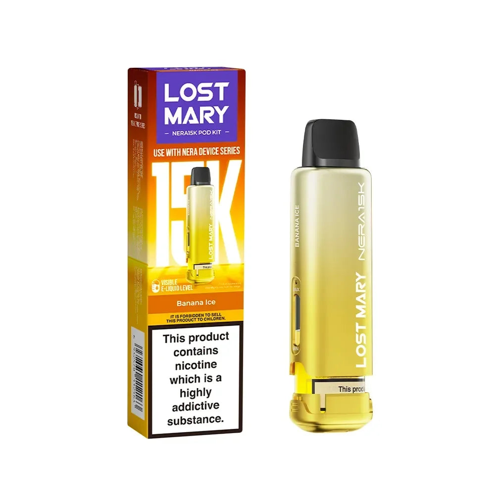 Lost Mary Nera 15K Fullview Banana Ice 20mg prefilled replacement pod