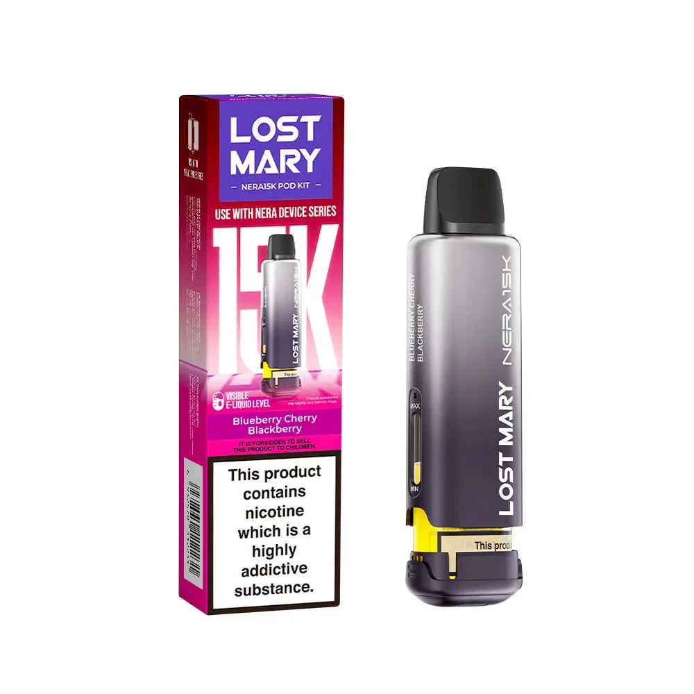 Lost Mary Nera 15K Fullview Blueberry Cherry Blackberry 20mg prefilled replacement pod