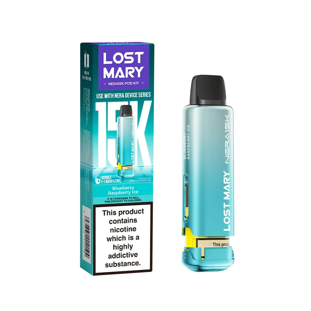 Lost Mary Nera 15K Fullview Blueberry Raspberry Ice 20mg prefilled replacement pod