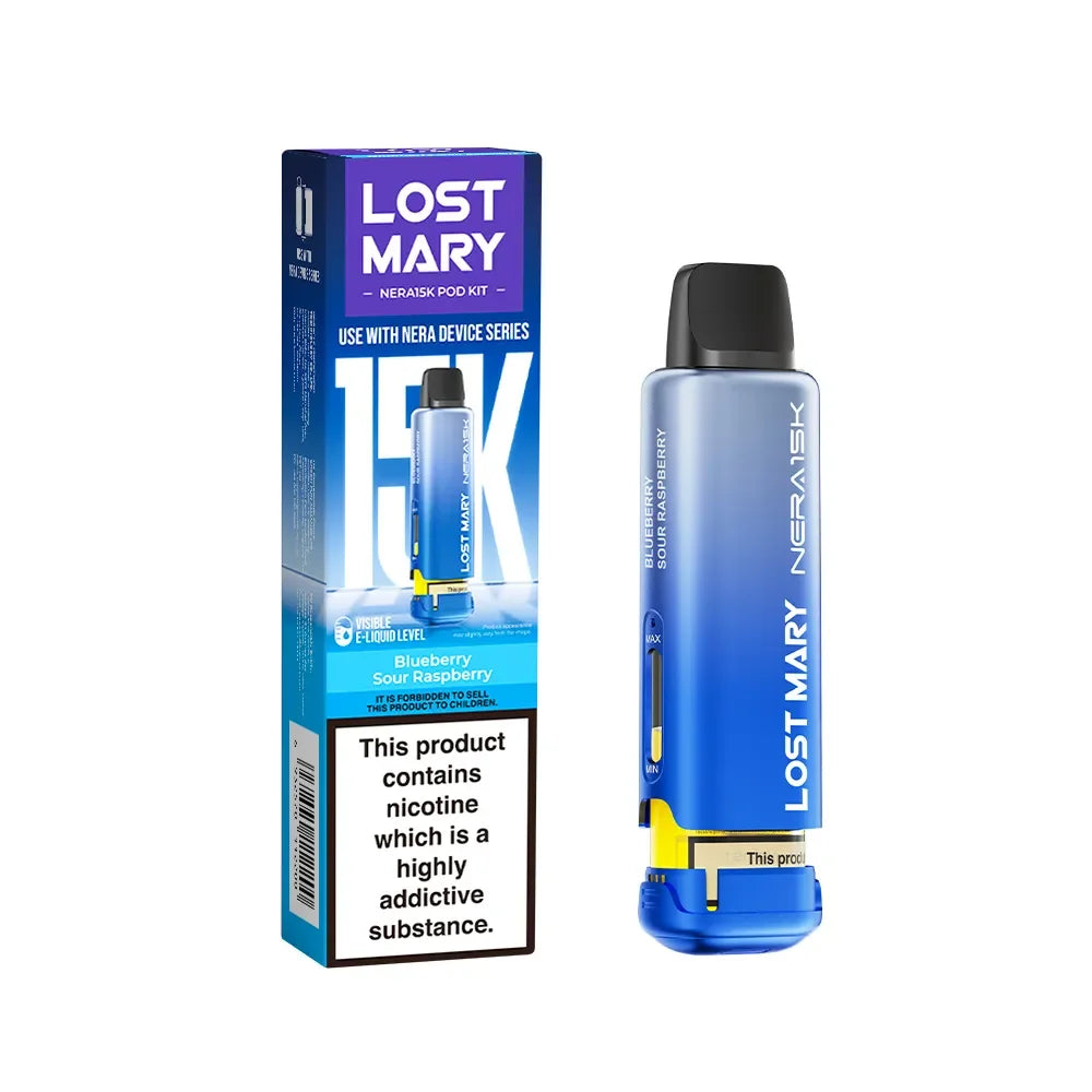 Lost Mary Nera 15K Fullview Blueberry Sour Raspberry 20mg prefilled replacement pod