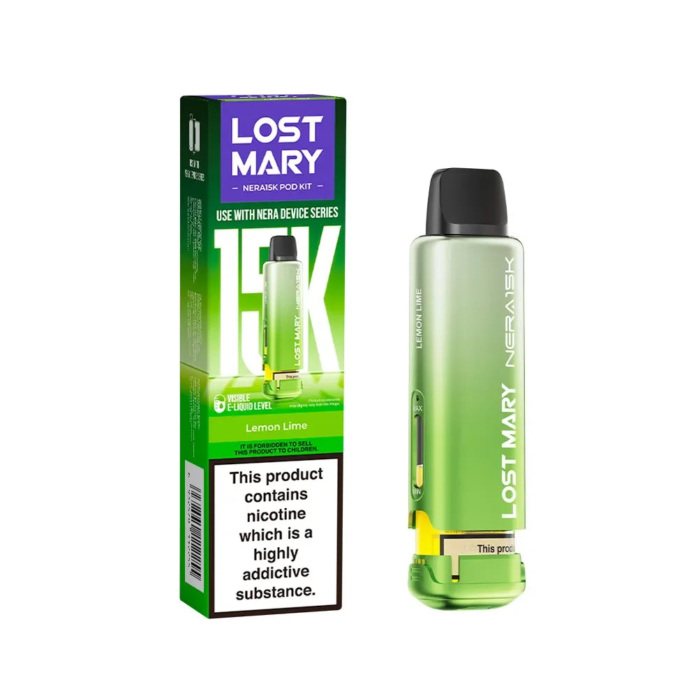 Lost Mary Nera 15K Fullview Lemon Lime 20mg prefilled replacement pod