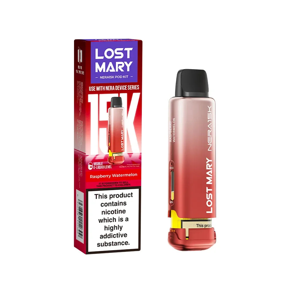 Lost Mary Nera 15K Fullview Raspberry Watermelon 20mg prefilled replacement pod