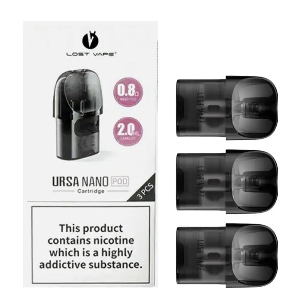Lost Vape - Ursa Nano Replacement Pods 0.8ohm Mesh - 2ml - Pack Of 3