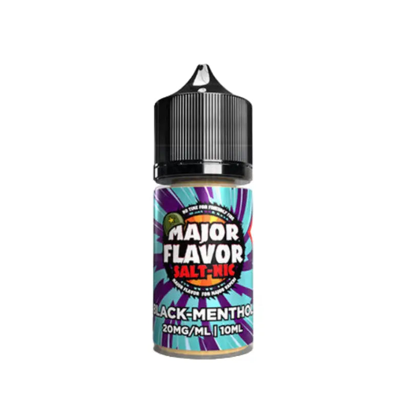 Major Flavour - Black Menthol Nic Salt E-Liquid 10ml - 20mg