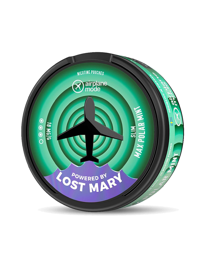 Lost Mary Airplane Mode Max Polar Mint nicotine pouches – 18mg/g – 20 pack