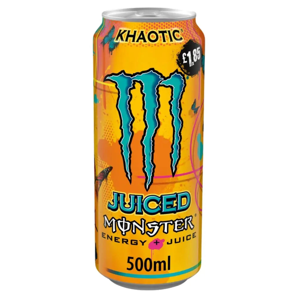 Monster Juiced Khaotic orange citrus energy drink 500ml full can