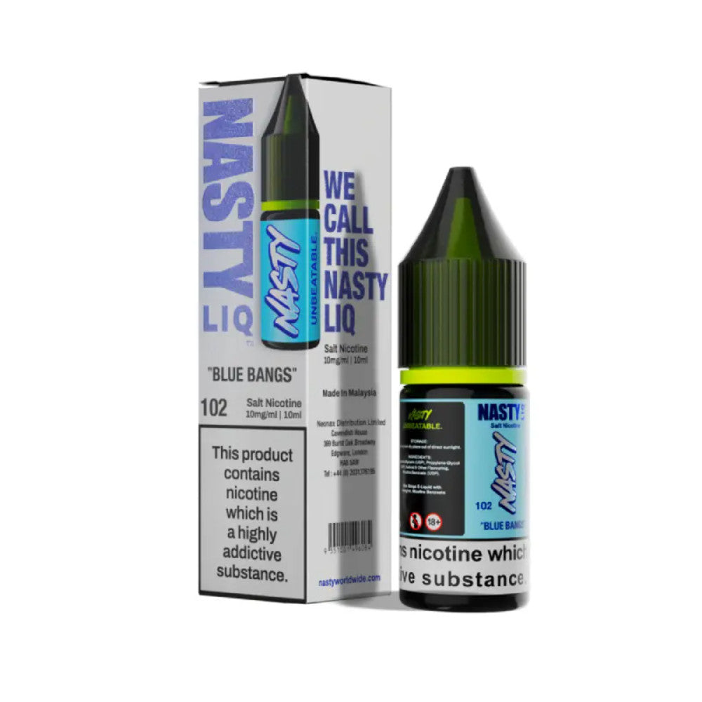 Nasty Liq Blue Bangs 20mg 10ml box of 10