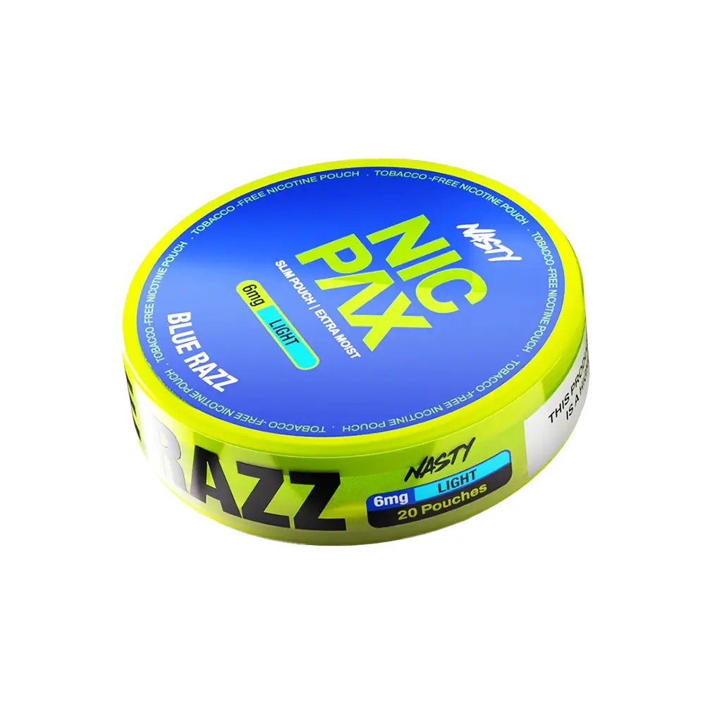 Nasty Nic Pax Blue Razz Nicotine Pouches | 5 for £10 with code POUCH5