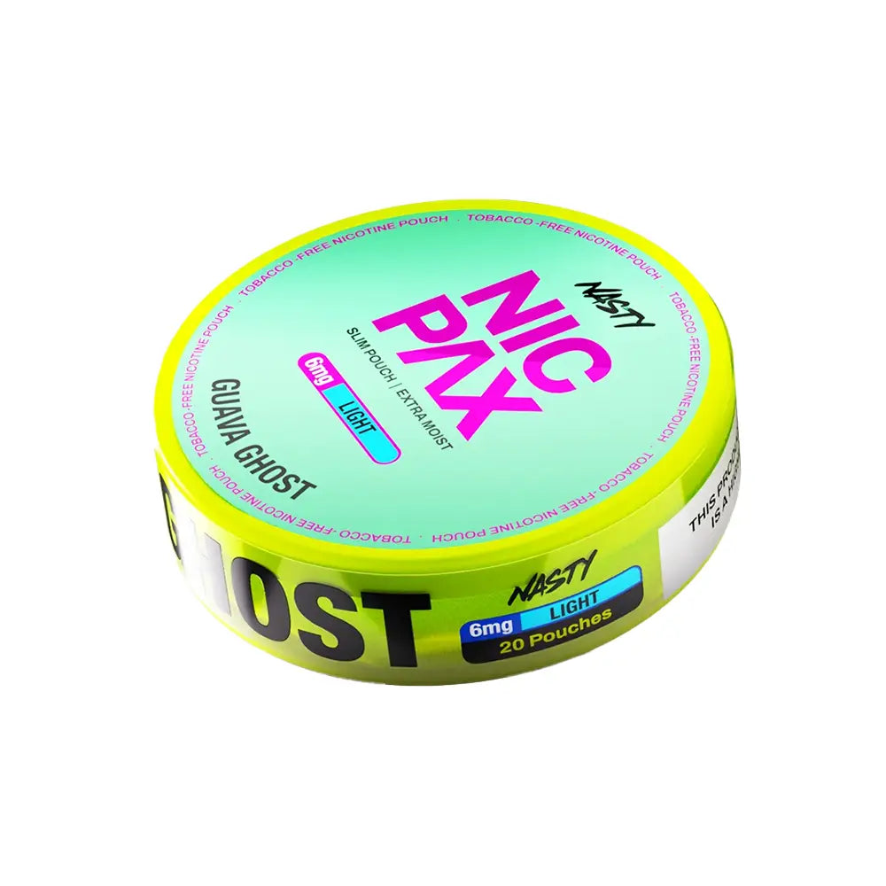 Nasty Nic Pax Guava Ghost Nicotine Pouches – 30mg per pouch – 20 pouches