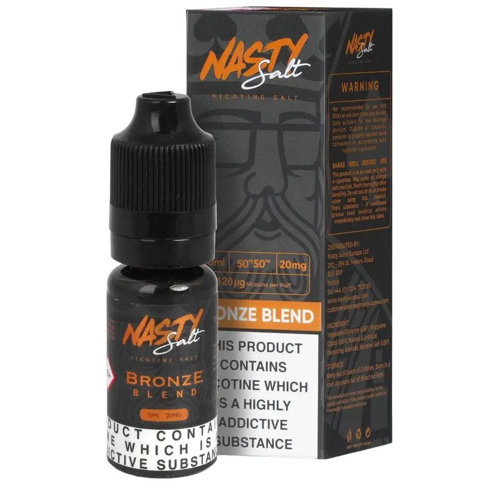 Nasty Salt Bronze Blend Caramel Tobacco Nic Salt E-Liquid 10ml – 10mg