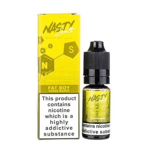 Nasty Salt Fat Boy green mango 20mg 10ml bottle and box