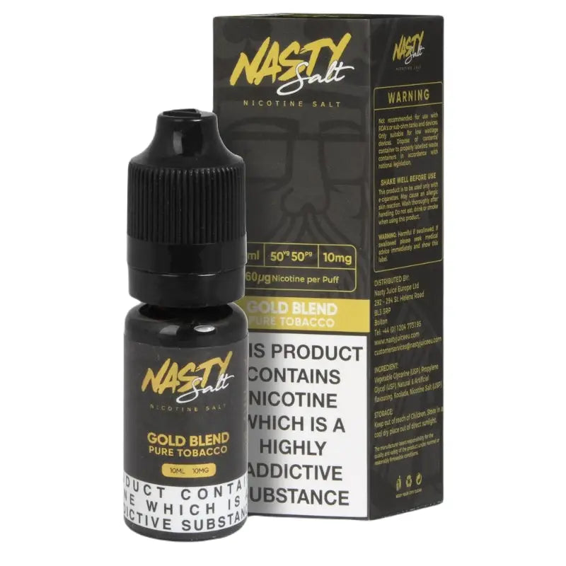 Nasty Salt - Gold Blend Nic Salt E-liquid 10ml - 20mg